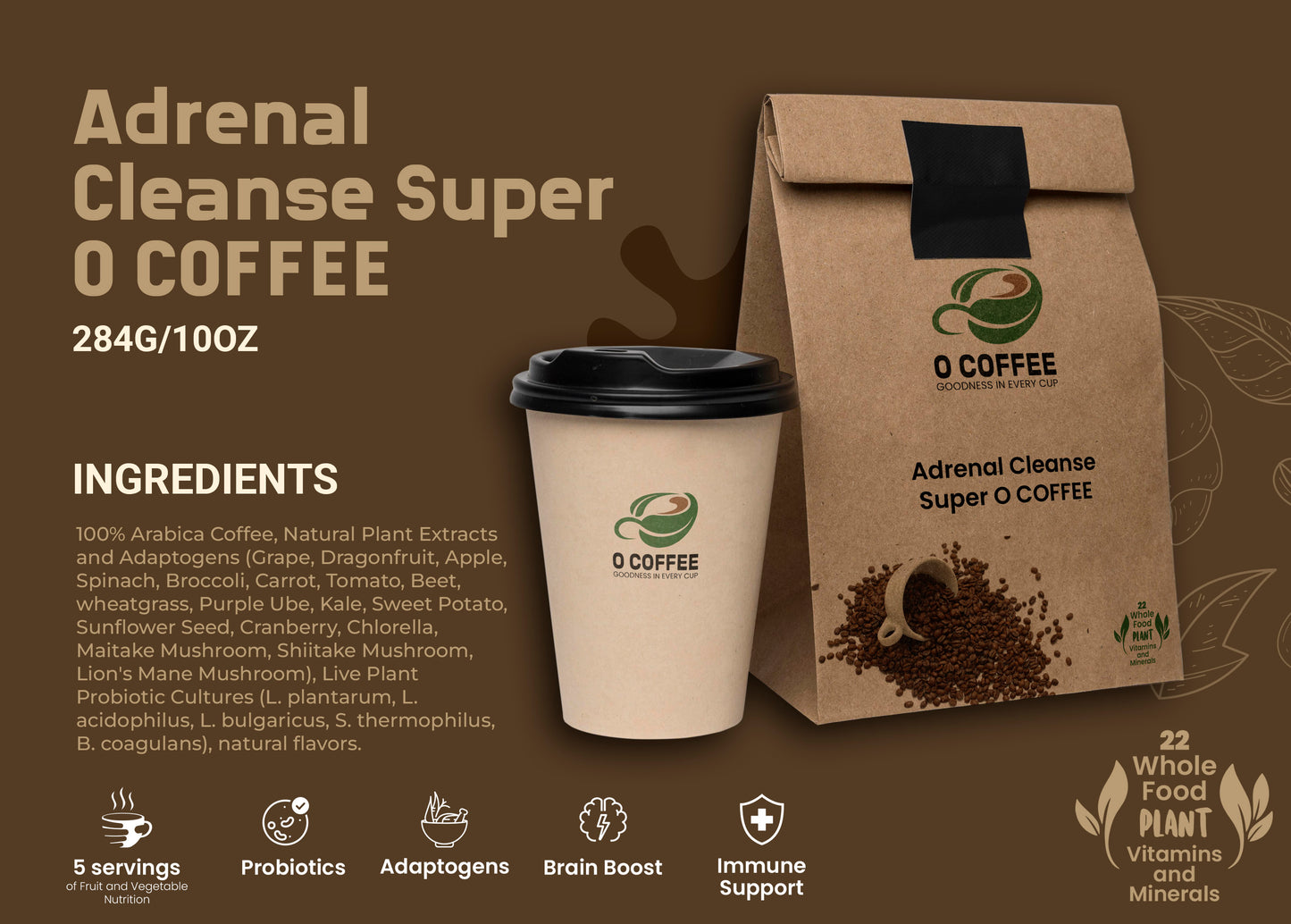 Adrenal Cleanse Decaf Super O COFFEE